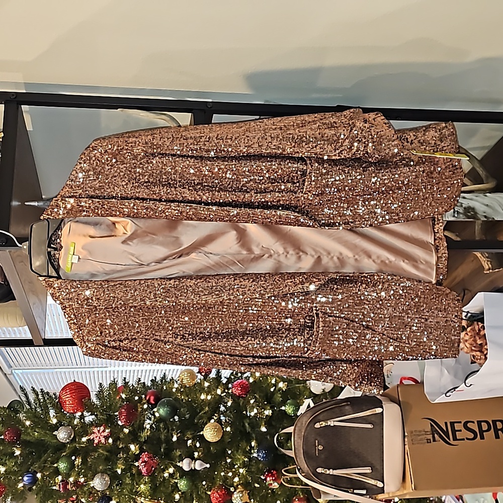 Gianni Bini rose sequin blazer - Picture 2 of 4